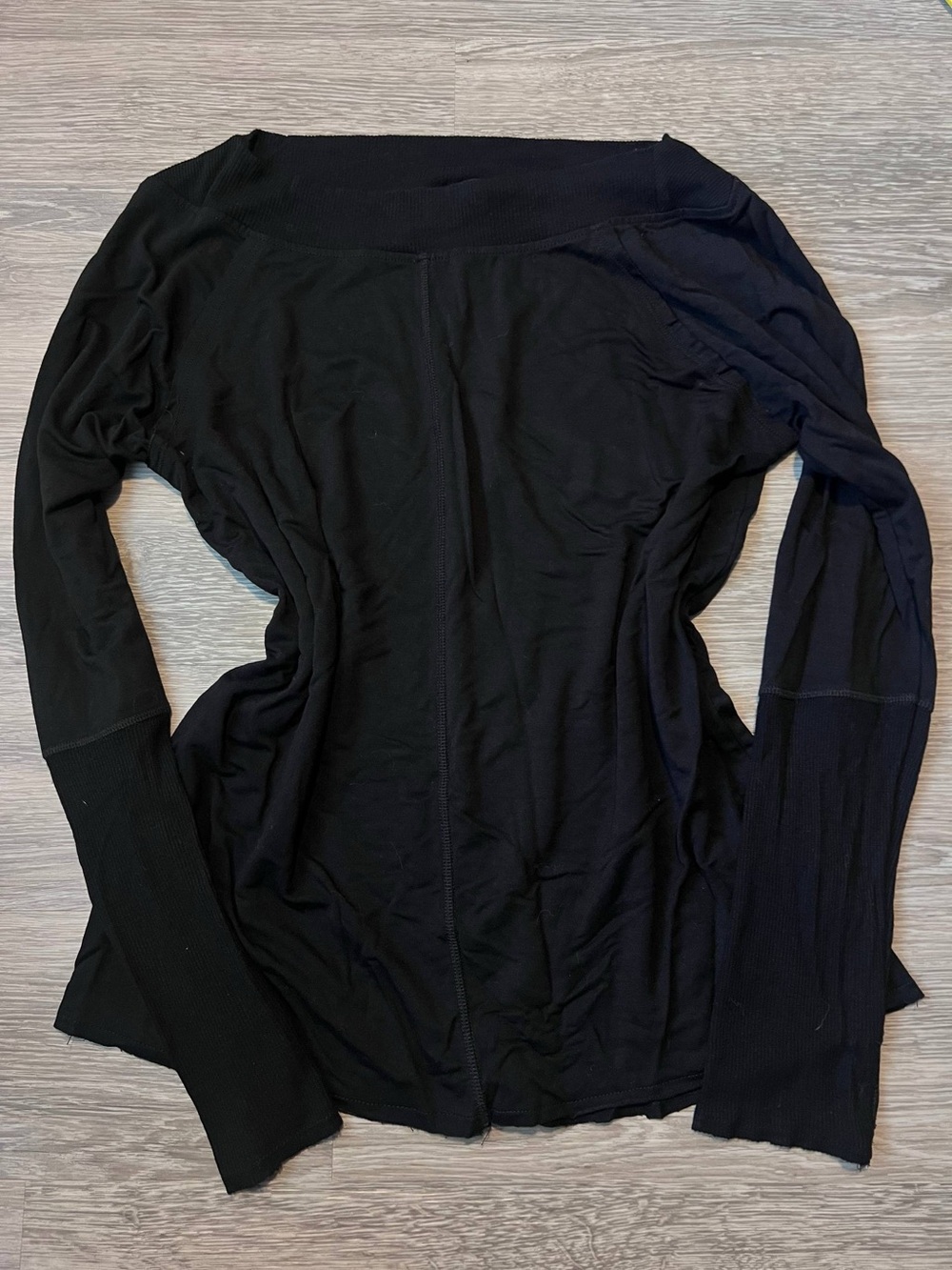 Black Long Sleeve Top with zipper on back